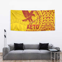 Samoa Pago Pago Aeto Tapestry Wingstyle Red-Gold Color - Polynesian Pride