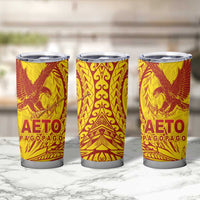 Samoa Pago Pago Aeto Tumbler Cup Wingstyle Red-Gold Color - Polynesian Pride