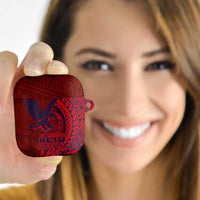 American Samoa Pago Pago Aeto AirPods Case Wingstyle Red-Blue Color LT03 Red - Polynesian Pride