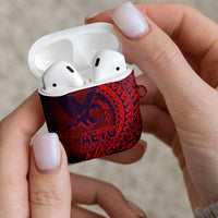 American Samoa Pago Pago Aeto AirPods Case Wingstyle Red-Blue Color LT03 - Polynesian Pride
