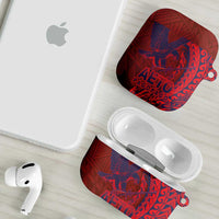 American Samoa Pago Pago Aeto AirPods Case Wingstyle Red-Blue Color LT03 - Polynesian Pride