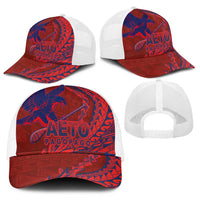 American Samoa Pago Pago Aeto Baseball Net Cap Wingstyle Red-Blue Color LT03 - Polynesian Pride