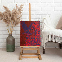Samoa Pago Pago Aeto Canvas Wall Art Wingstyle Red-Blue Color - Polynesian Pride