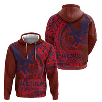 Samoa Pago Pago Aeto Hoodie Wingstyle Red-Blue Color - Polynesian Pride