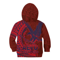 Samoa Pago Pago Aeto Kid Hoodie Wingstyle Red-Blue Color - Polynesian Pride