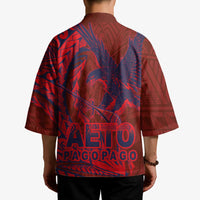 Samoa Pago Pago Aeto Kimono Wingstyle Red-Blue Color - Polynesian Pride