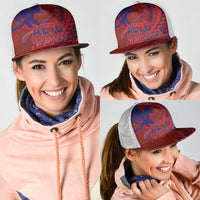 American Samoa Pago Pago Aeto Mesh Trucker Cap Wingstyle Red-Blue Color LT03 - Polynesian Pride