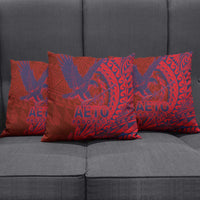 Samoa Pago Pago Aeto Pillow Cover Wingstyle Red-Blue Color - Polynesian Pride