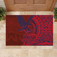 Samoa Pago Pago Aeto Rubber Doormat Wingstyle Red-Blue Color - Polynesian Pride