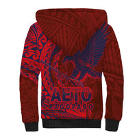 American Samoa Pago Pago Aeto Sherpa Hoodie Wingstyle Red-Blue Color LT03 - Polynesian Pride
