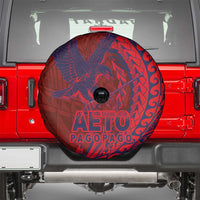 Samoa Pago Pago Aeto Spare Tire Cover Wingstyle Red-Blue Color - Polynesian Pride