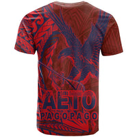 Samoa Pago Pago Aeto T Shirt Wingstyle Red-Blue Color - Polynesian Pride