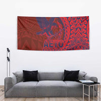 Samoa Pago Pago Aeto Tapestry Wingstyle Red-Blue Color - Polynesian Pride