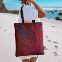 Samoa Pago Pago Aeto Tote Bag Wingstyle Red-Blue Color - Polynesian Pride