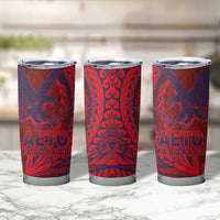 Samoa Pago Pago Aeto Tumbler Cup Wingstyle Red-Blue Color - Polynesian Pride