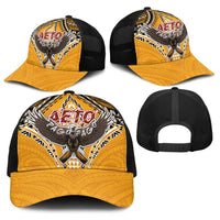 American Samoa Pago Pago Aeto Baseball Net Cap Bald Eagle with Polynesian Art Tattoos LT03 - Polynesian Pride