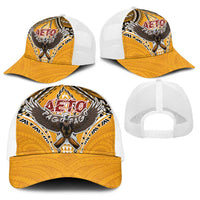 American Samoa Pago Pago Aeto Baseball Net Cap Bald Eagle with Polynesian Art Tattoos LT03 - Polynesian Pride
