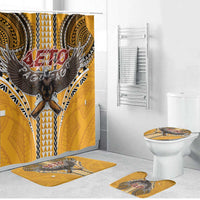 Samoa Pago Pago Aeto Bathroom Set Bald Eagle with Polynesian Art Tattoos - Polynesian Pride