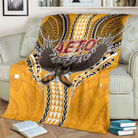 Samoa Pago Pago Aeto Blanket Bald Eagle with Polynesian Art Tattoos - Polynesian Pride