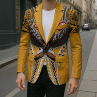 Samoa Pago Pago Aeto Blazer Bald Eagle with Polynesian Art Tattoos - Polynesian Pride