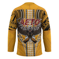 American Samoa Pago Pago Aeto Hockey Jersey Bald Eagle with Polynesian Art Tattoos LT03 - Polynesian Pride