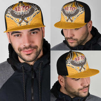 American Samoa Pago Pago Aeto Mesh Trucker Cap Bald Eagle with Polynesian Art Tattoos LT03 - Polynesian Pride