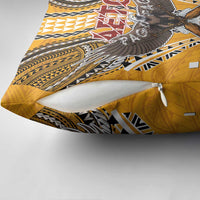 Samoa Pago Pago Aeto Pillow Cover Bald Eagle with Polynesian Art Tattoos - Polynesian Pride
