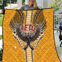 Samoa Pago Pago Aeto Quilt Bald Eagle with Polynesian Art Tattoos - Polynesian Pride
