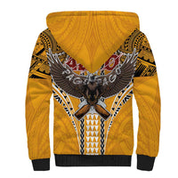 American Samoa Pago Pago Aeto Sherpa Hoodie Bald Eagle with Polynesian Art Tattoos LT03 - Polynesian Pride