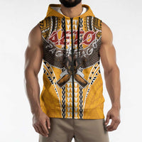 American Samoa Pago Pago Aeto Sleeveless Zip Hoodie Bald Eagle with Polynesian Art Tattoos LT03 - Polynesian Pride