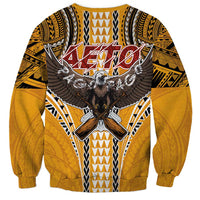Samoa Pago Pago Aeto Sweatshirt Bald Eagle with Polynesian Art Tattoos - Polynesian Pride