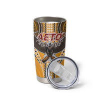 Samoa Pago Pago Aeto Tumbler Cup Bald Eagle with Polynesian Art Tattoos - Polynesian Pride