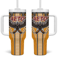 Samoa Pago Pago Aeto Tumbler With Handle Bald Eagle with Polynesian Art Tattoos - Polynesian Pride