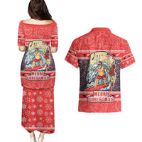 new-zealand-christmas-couples-matching-puletasi-dress-and-hawaiian-shirt-santa-catch-the-wave-maori-pattern-retro-style