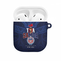 Rugby Toa Samoa AirPods Case Champions Six Eight Five LT03 Blue - Polynesian Pride
