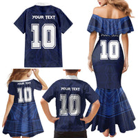 Custom Rugby Toa Samoa Family Matching Mermaid Dress and Hawaiian Shirt Champions Six Eight Five - Polynesian Pride