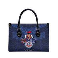 Rugby Toa Samoa Leather Bag Champions Six Eight Five - Polynesian Pride
