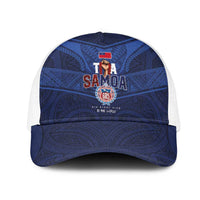 Toa Samoa Rugby Mesh Trucker Cap Champions Six Eight Five LT03 One Size White Blue - Polynesian Pride