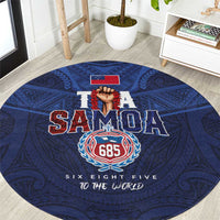 Rugby Toa Samoa Round Carpet Champions Six Eight Five - Polynesian Pride