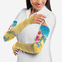 Hawaiian Tropical Plants Turtles Arm Sleeves Watercolor Style - Polynesian Pride