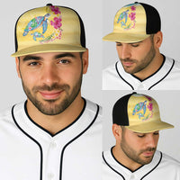 Hawaiian Tropical Plants Turtles Baseball Net Cap Watercolor Style LT03 - Polynesian Pride