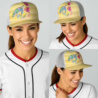 Hawaiian Tropical Plants Turtles Baseball Net Cap Watercolor Style LT03 - Polynesian Pride