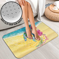 Hawaiian Tropical Plants Turtles Bathroom Set Watercolor Style - Polynesian Pride