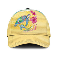 Hawaiian Tropical Plants Turtles Classic Cap Watercolor Style LT03 Universal Fit Multicolor - Polynesian Pride