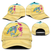 Hawaiian Tropical Plants Turtles Classic Cap Watercolor Style LT03 - Polynesian Pride