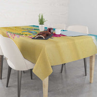 Hawaiian Tropical Plants Turtles Tablecloth Watercolor Style LT03 - Polynesian Pride