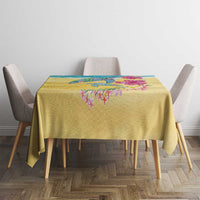 Hawaiian Tropical Plants Turtles Tablecloth Watercolor Style LT03 - Polynesian Pride