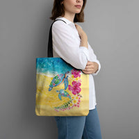 Hawaiian Tropical Plants Turtles Tote Bag Watercolor Style - Polynesian Pride