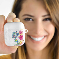 Hawaiian Abstract Art Turtles AirPods Case with Plumeria and Hibiscus LT03 - Polynesian Pride
