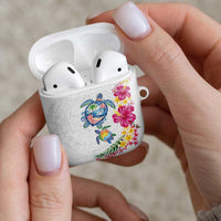 Hawaiian Abstract Art Turtles AirPods Case with Plumeria and Hibiscus LT03 - Polynesian Pride